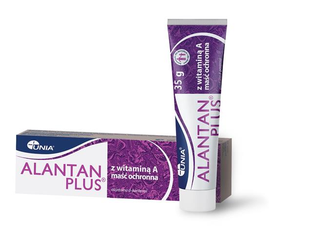 Alantan Plus ochronny z witaminą A interakcje ulotka maść  35 g