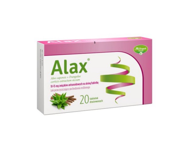 Alax interakcje ulotka tabletki drażowane 0,01-0,015 g 20 tabl. (2x10)