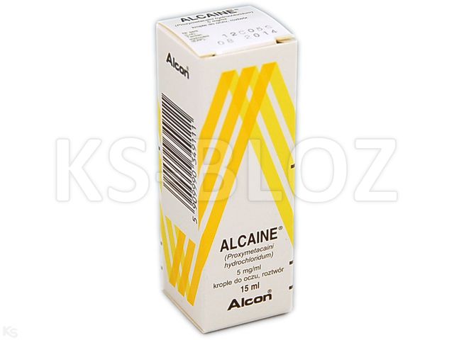Alcaine interakcje ulotka krople do oczu, roztwór 5 mg/ml 15 ml | butelka