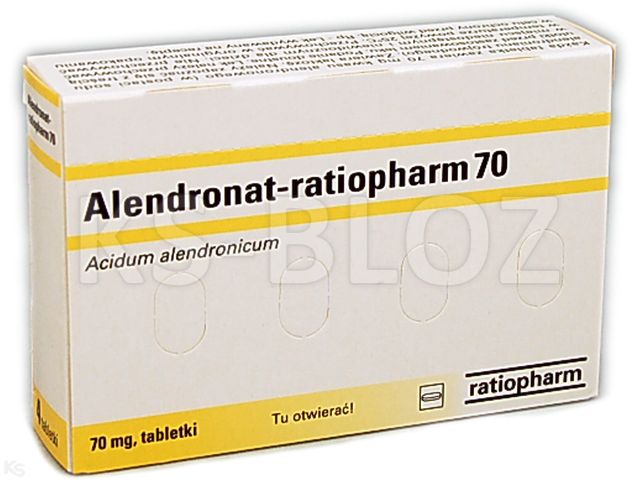 Alendronat Ratiopharm 70 interakcje ulotka tabletki 70 mg 4 tabl.