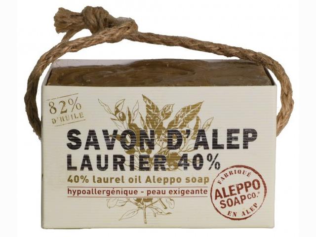 ALEPPO SOAP CO. Mydło Aleppo oliwkowo-laurowe 40% lauru interakcje ulotka mydło  200 g