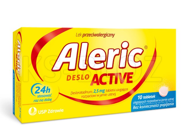 Aleric Deslo Active interakcje ulotka tabletki ulegające rozpadowi w jamie ustnej 2,5 mg 
