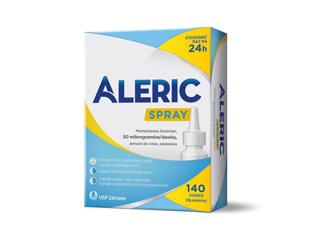 Aleric Spray interakcje ulotka aerozol do nosa, zawiesina 50 mcg/daw. 140 daw.