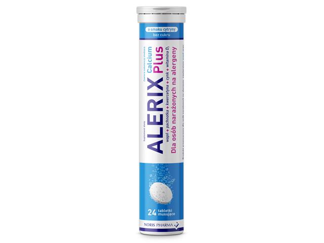 Alerix Calcium Plus interakcje ulotka tabletki musujące  24 tabl.