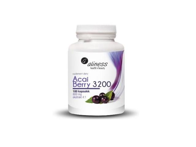 Aliness Acai Berry 3200 interakcje ulotka kapsułki twarde  100 kaps.