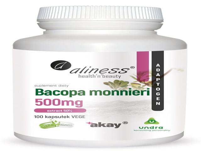 Aliness Bacopa Monnieri 500 mg interakcje ulotka kapsułki  100 kaps.