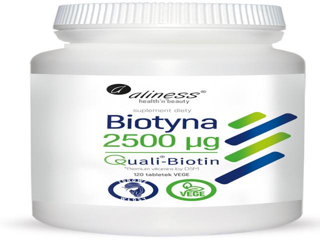 Aliness Biotyna 2500 mcg QualiBiotin interakcje ulotka tabletki - 120 tabl.