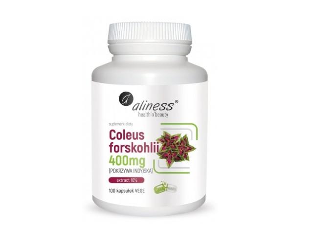 Aliness Coleus Forskohlii 400 mg interakcje ulotka kapsułki twarde  100 kaps.