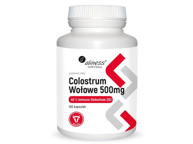 Aliness Colostrum Wołowe 500 mg interakcje ulotka kapsułki  100 kaps.