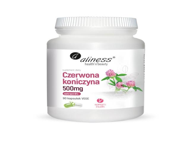 Aliness Czerwona Koniczyna Extract 8% 500 mg interakcje ulotka kapsułki - 90 kaps.