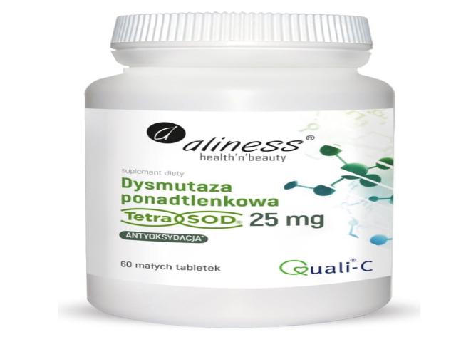 Aliness Dysmutaza Ponadtlenkowa 25 mg interakcje ulotka tabletki - 60 tabl.
