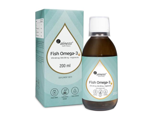 Aliness Fish Omega 3 trójglicerydy interakcje ulotka płyn - 200 ml