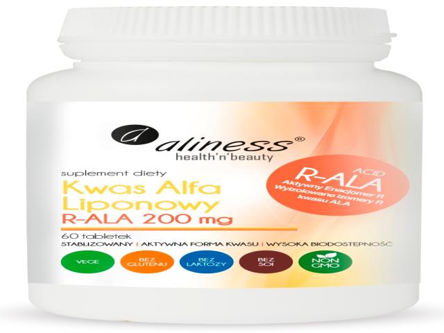 Aliness Kwas Alfa Liponowy R-Ala 200 mg interakcje ulotka tabletki - 60 tabl.