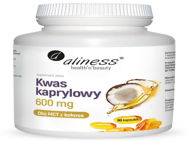 Aliness Kwas Kaprylowy 600 mg interakcje ulotka kapsułki - 90 kaps.