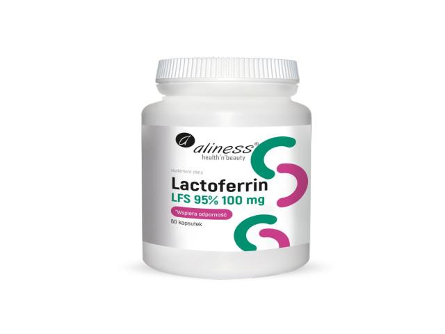 Aliness Lactoferrin LFS 90% 100 mg interakcje ulotka kapsułki  60 kaps.