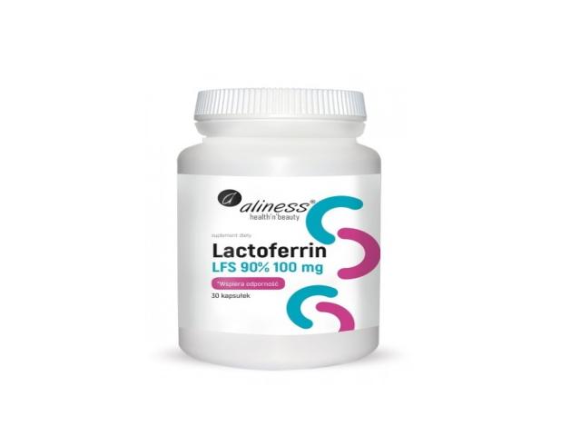 Aliness Lactoferrin LFS 90% 100 mg interakcje ulotka kapsułki  30 kaps.