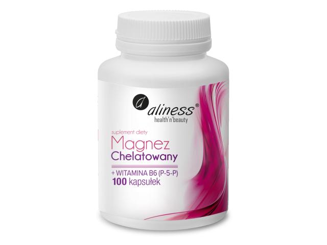 Aliness Magnez Chelatowany 650 mg + Witamina B6 (P-5-P) interakcje ulotka kapsułki  100 kaps.