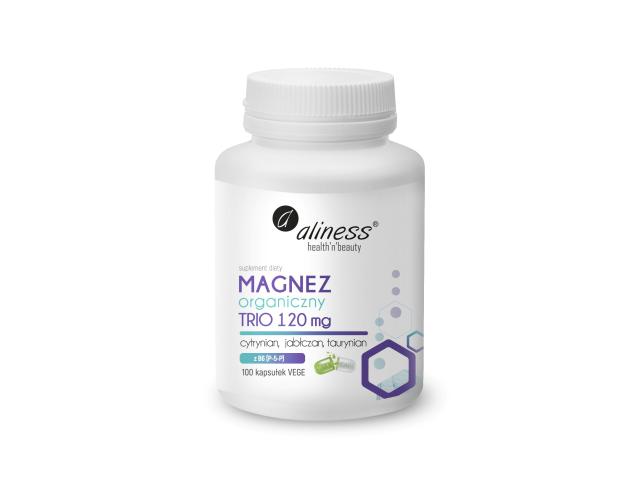 Aliness Magnez Organiczny Trio 120 mg interakcje ulotka kapsułki twarde - 100 kaps.