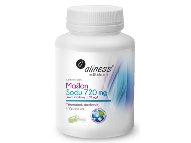 Aliness Maślan Sodu 720 mg Kwas Masłowy 170 mg interakcje ulotka kapsułki  100 kaps.