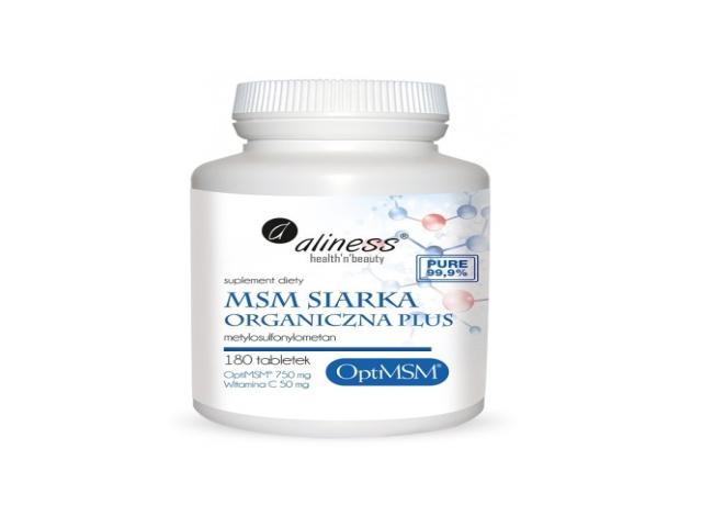 Aliness MSM Siarka Organiczna Plus interakcje ulotka tabletki - 180 tabl.