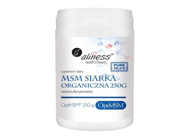 Aliness MSM Siarka Organiczna Plus interakcje ulotka proszek - 250 g