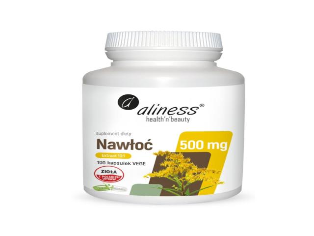 Aliness Nawłoć 500 mg interakcje ulotka kapsułki - 100 kaps.