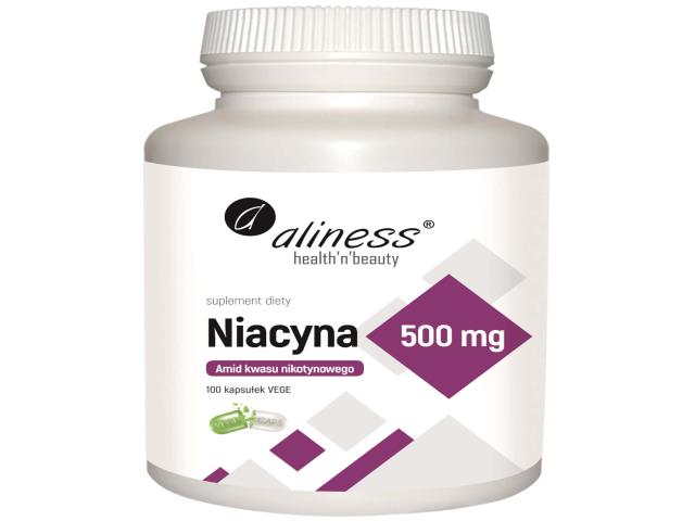 Aliness Niacyna 500 mg amid kwasu nikotynowego interakcje ulotka kapsułki  100 kaps.