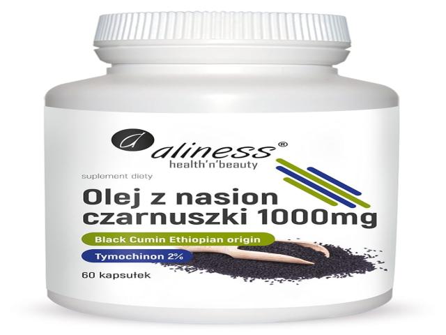 Aliness Olej Z Nasion Czarnuszki 1000 mg interakcje ulotka kapsułki miękkie - 60 kaps.