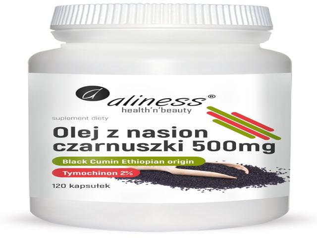 Aliness Olej Z Nasion Czarnuszki 500 mg interakcje ulotka kapsułki miękkie - 120 kaps.