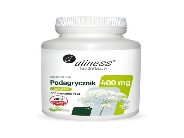 Aliness Podagrycznik Ekstrakt 10:1 400 mg interakcje ulotka kapsułki - 100 kaps.