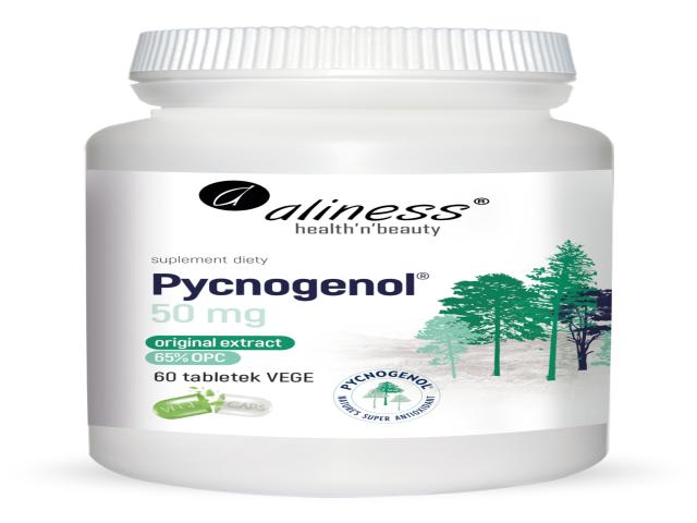 Aliness Pycnogenol Extract 65% 50 mg interakcje ulotka tabletki  60 tabl.