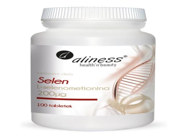 Aliness Selen L-Selenometionina 200 mcg interakcje ulotka tabletki  100 tabl.