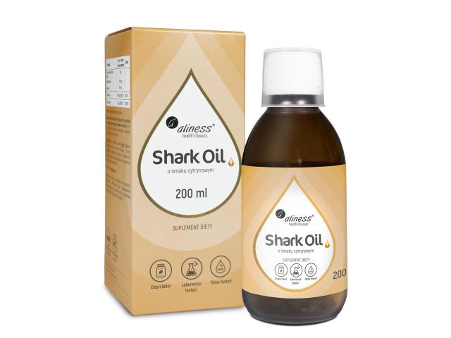 Aliness Shark Oil o smaku cytrynowym interakcje ulotka płyn - 200 ml