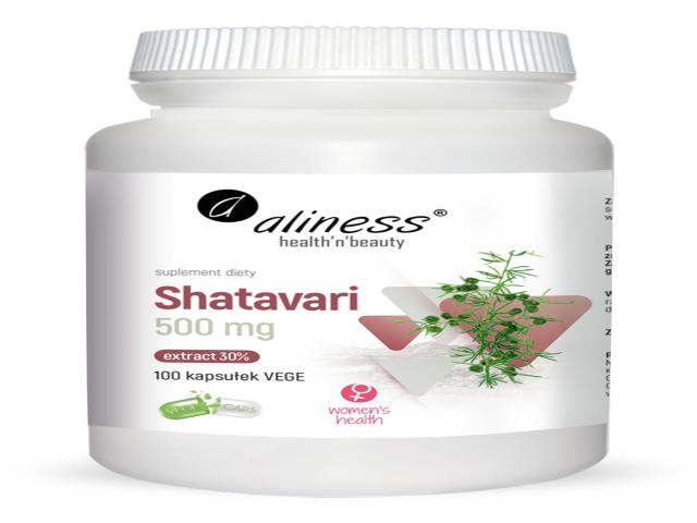 Aliness Shatavari Ekstrakt 30% 500 mg interakcje ulotka kapsułki - 100 kaps.