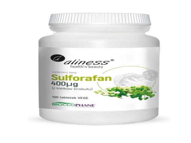 Aliness Sulforafan 400 mcg interakcje ulotka tabletki - 100 tabl.