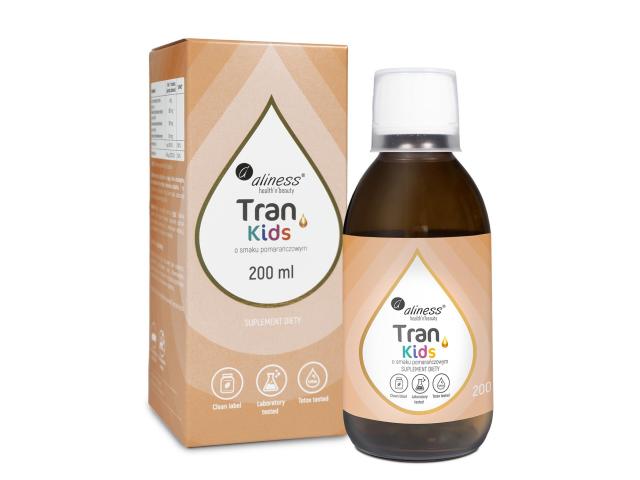 Aliness Tran Kids o smaku pomarańczowym interakcje ulotka płyn - 200 ml