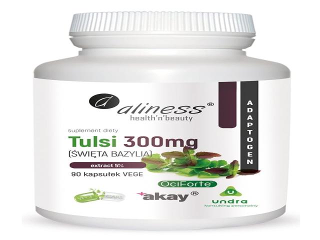 Aliness Tulsi Święta Bazylia 300 mg interakcje ulotka kapsułki  90 kaps.