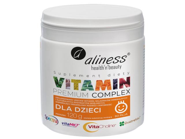 Aliness Vitamin Premium Complex dla dzieci interakcje ulotka proszek  120 g