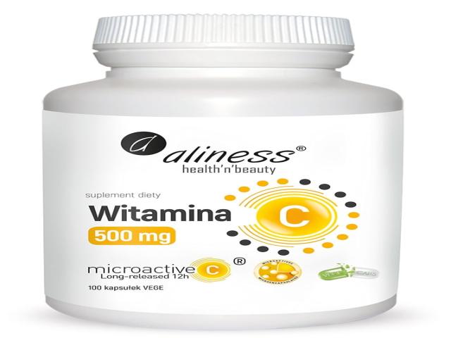 Aliness Witamina C 500 mg microactive 12h interakcje ulotka kapsułki - 100 kaps.