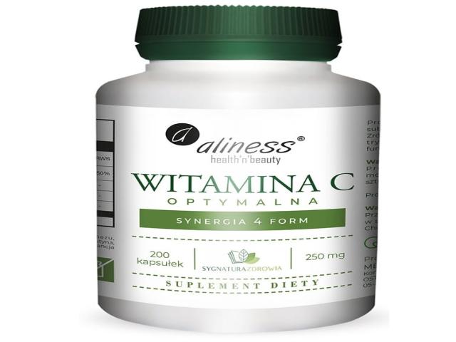 Aliness Witamina C Optymalna 250 mg interakcje ulotka kapsułki - 200 kaps.