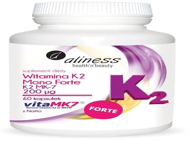 Aliness Witamina K2 Mono Forte K2 MK7 200 mcg interakcje ulotka kapsułki  60 kaps.