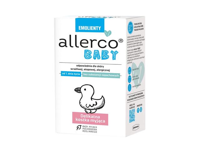 Allerco Baby Emolienty Kostka myjąca delikatna interakcje ulotka kostka  100 g