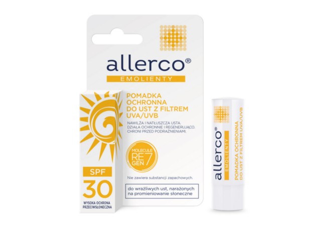 Allerco Pomadka ochronna SPF 30 UVA/UVB interakcje ulotka   4.9 g