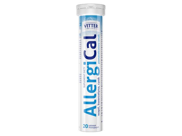 AllergiCal VITTER BLUE interakcje ulotka tabletki musujące  20 tabl.