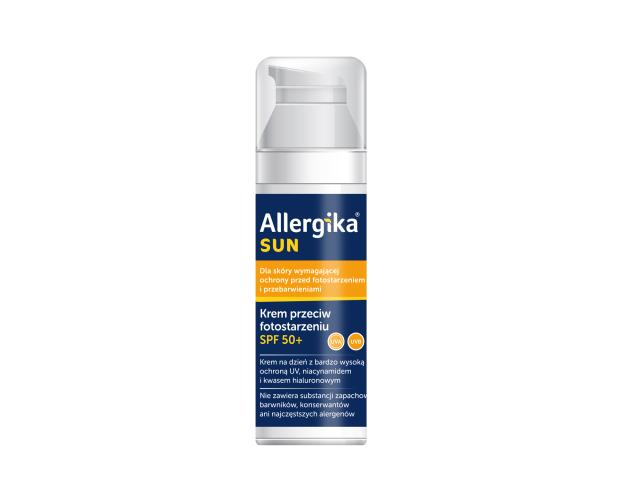 Allergika Sun Krem przeciw fotostarzeniu SPF 50+ UVA UVB interakcje ulotka krem  50 ml