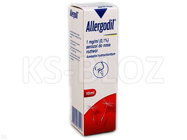 Allergodil interakcje ulotka aerozol do nosa 1 mg/ml 10 ml (but.)