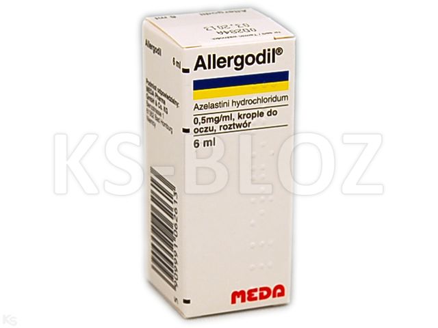 Allergodil interakcje ulotka krople do oczu, roztwór 500 mcg/ml 