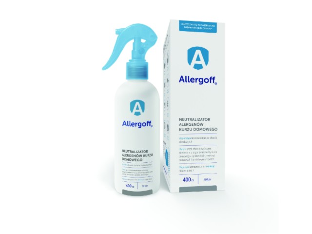 Allergoff Spray neutralizator alergenów roztoczy kurzu domowego interakcje ulotka   400 ml