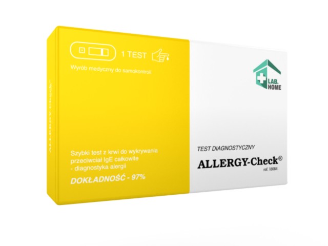 Allergy-Check Test do wykrywania przeciwciał IgE interakcje ulotka   1 szt.