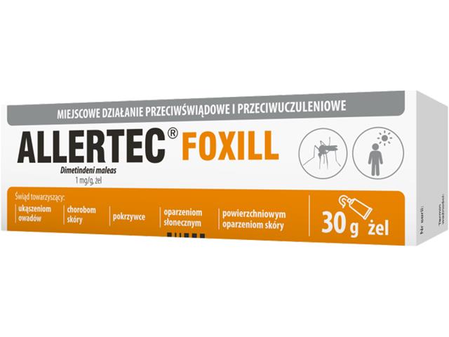 Allertec Foxill interakcje ulotka żel 1 mg/g 